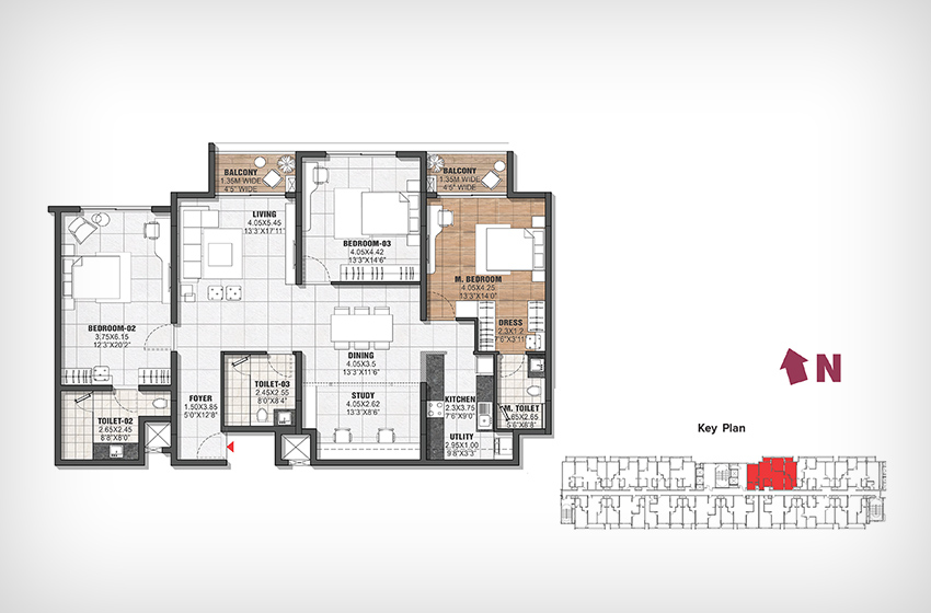 3.5 Bedroom Plan 2 The Residences at BTG 