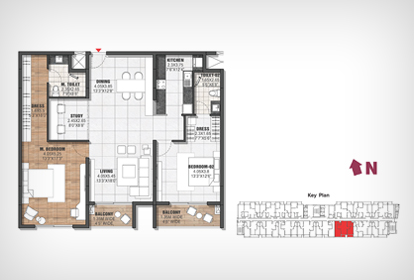 2.5 Bedroom Plan 2 The Residences at BTG