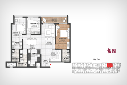 3.5 Bedroom Plan 1 The Residences at BTG 