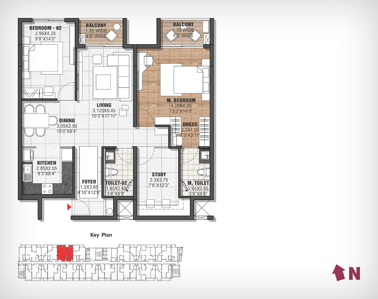 The Residences at BTG 2.5 Bedroom Landscape